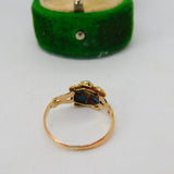 George IV 15ct Yellow Gold, Turquoise & Pearl Floral Dress Ring Antique c1830