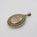 Victorian Aesthetic Movement Sterling Silver & Gold Locket Antique 1876