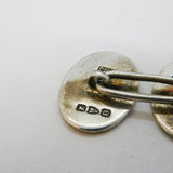 Victorian Sterling Silver Pair of Gents Cufflinks Antique 1887 Chester