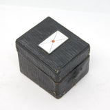 Victorian Leather & Enamel Envelope Stamp Box Antique c1880