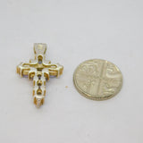 Sterling Silver 11 Tanzanite Cross Pendant Vintage c1970