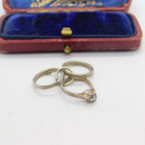 Sterling Silver Engagement & Wedding Rings Charm Pendant Vintage c1970