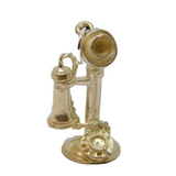 Sterling Silver Old-Fashioned Telephone Charm Pendant Vintage c1970