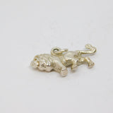 Sterling Silver Lion Charm Pendant Vintage c1970