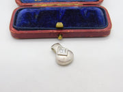 Sterling Silver Diamond Paste Drop Charm Pendant Vintage c1970