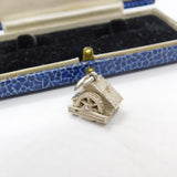 Sterling Silver Traditional River Flour Mill Charm Pendant Vintage c1970