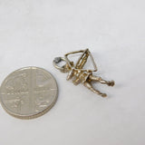 Sterling Silver Robin Hood Charm Pendant Vintage c1970