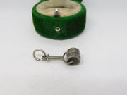 Sterling Silver Roller Charm Pendant Vintage c1970