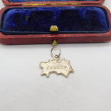 Sterling Silver Jersey Souvenir Charm Pendant Vintage c1970