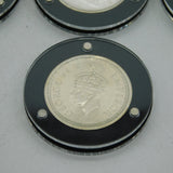 London Mint Office Complete Silver British-India Rupee Seven Coin Set