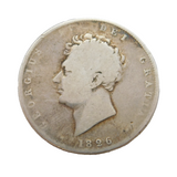 King George IV .925 Silver Half Crown Coin Antique 1826 Fair/Fine Condition