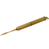 9ct Yellow Gold Engine Turned Propelling Toothpick Fob Vintage 1989 Birmingham