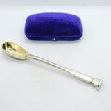 Sterling Silver Seal Top Terminal Mustard Spoon Antique 1919 London