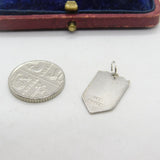 Sterling Silver and Enamel Travel Shield 'Torquay' Charm Pendant Vintage c1970
