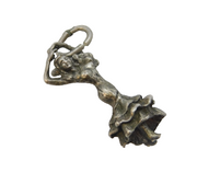 Sterling Silver Flamenco Dancer Charm Pendant Vintage c1970s