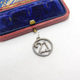 Sterling Silver 21st Birthday Charm Pendant Vintage c1970