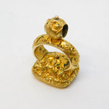 George III 9ct Gold Cased Carnelian 'JA' Monogram Seal Fob Antique c1820