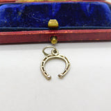 Sterling Silver Good Luck Horseshoe Charm Pendant Vintage c1970