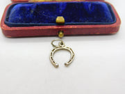 Sterling Silver Good Luck Horseshoe Charm Pendant Vintage c1970