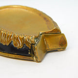 Victorian Brass & Black Enamel Novelty Horse Hoof Vesta Case Antique