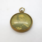 Edwardian Gilt Metal Enamel Earl Roberts & Baden-Powell Fob Pendant Antique