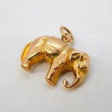 Edwardian 9ct Rose Gold Lucky Elephant Charm Pendant Antique c1910