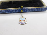 Sterling Silver & Enamel Windemere Crest Charm Pendant Vintage c1970