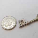 Sterling Silver 21st Birthday Key Charm Pendant Vintage c1970