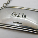 Sterling Silver Gin Decanter Label Vintage 1999 Birmingham