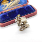 Sterling Silver Carriage and Butler Charm Pendant Vintage c1970