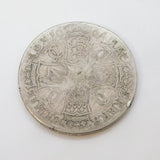 King Charles II Silver 2nd Bust Crown Coin Antique 1664 Fair-Fine Condition