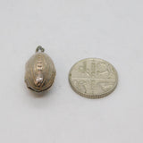Sterling Silver Opening Rubgy Ball With Scrum Charm Pendant Vintage c1970s
