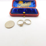 Sterling Silver Twin Wedding Ring Charm Pendant Vintage c1970