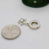 PANDORA Sterling Silver Star Paste Charm Pendant Vintage c1970