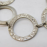 Sterling Silver Large Circle Panel Studio Bracelet Vintage c1970