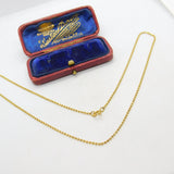 Gold on Sterling Silver Beaded Form Link Necklace 17" Length Vintage