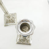 19th Century Large Pair of Silver Plated Column Candlesticks Antique Sheffield
