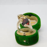 Studio Jewellery Sterling Silver, Citrine & Garnet Floral Crossover Ring Vintage