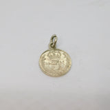 Sterling Silver Edward VII Threepence Coin Charm Pendant Antique 1908