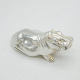 Sterling Silver Cast Miniature Hippo Figurine Ornament Vintage 1996 London