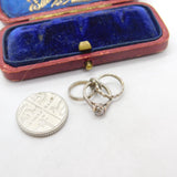 Sterling Silver Wedding Engagement Ring Charm Pendant Vintage c1970