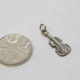 Sterling Silver Violin Charm Pendant Vintage c1970