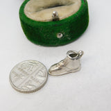 Sterling Silver Baby Shoe Charm Pendant Vintage c1970