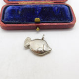 Sterling Silver Little Fishy Charm Pendant Vintage c1970