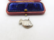 Sterling Silver Little Fishy Charm Pendant Vintage c1970