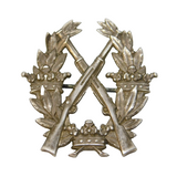 WW1-era Sterling Silver Royal Crossed Rifles Badge Brooch Antique c1915