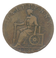 George III Copper Macclesfield Halfpenny Coin Token Antique 1789
