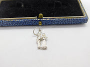 Sterling Silver Married Wedding Couple Romantic Charm Pendant Vintage c1970