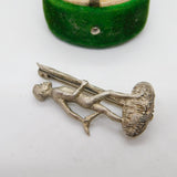Australian Sterling Silver Aboriginal Hunting Figure Brooch Pin Vintage c1960