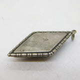 Art Deco Sterling Silver Morpho Butterfly Wing Drop Pendant Antique c1920s